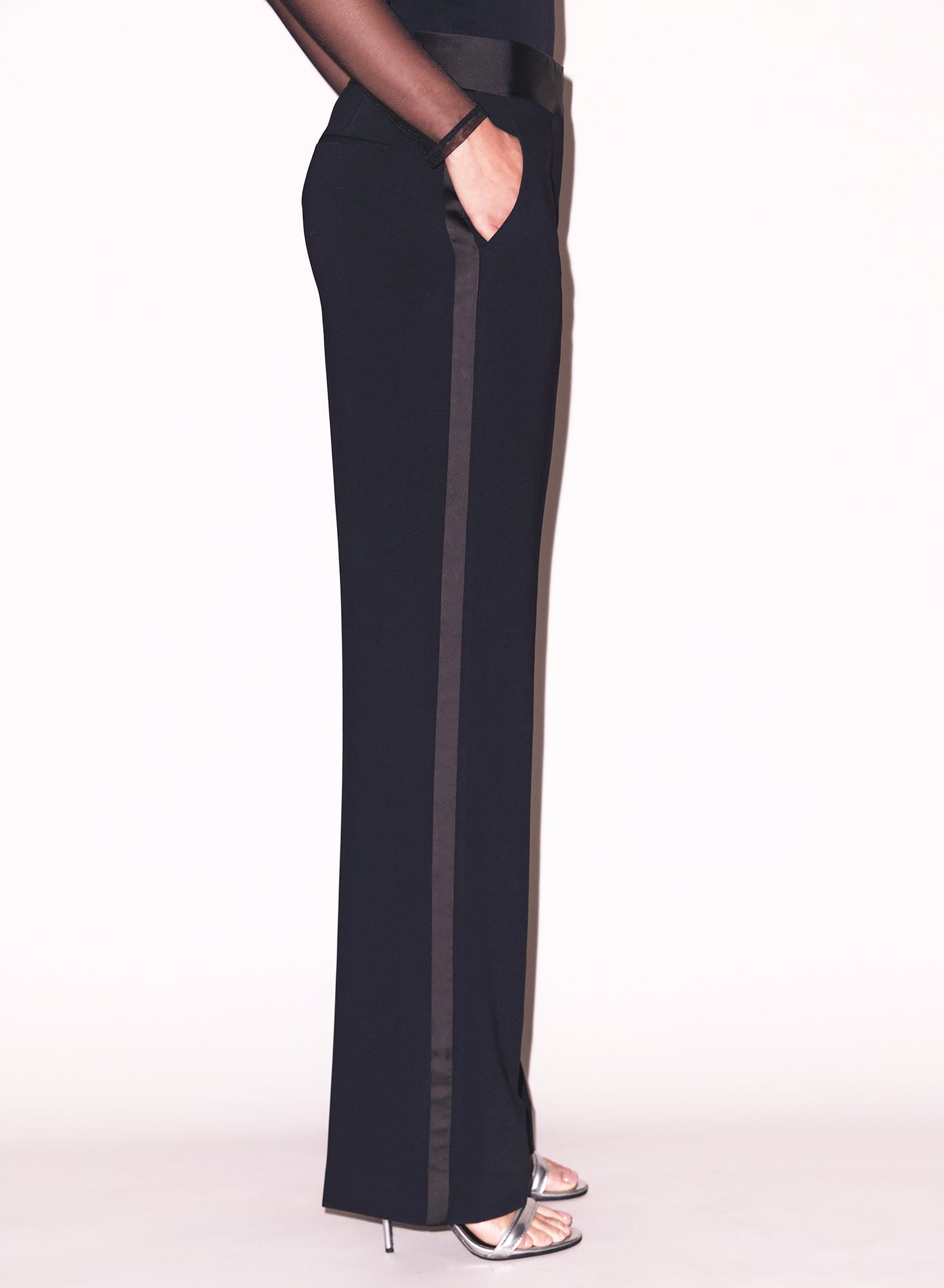 Fleur du Mal Black Tuxedo Pant
