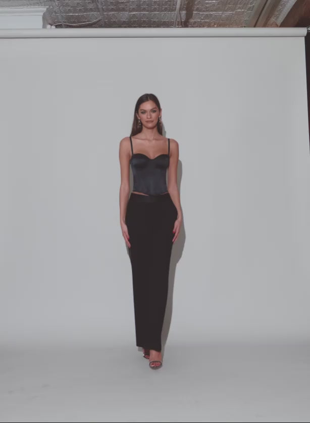 Fleur du Mal Black Tuxedo Pant