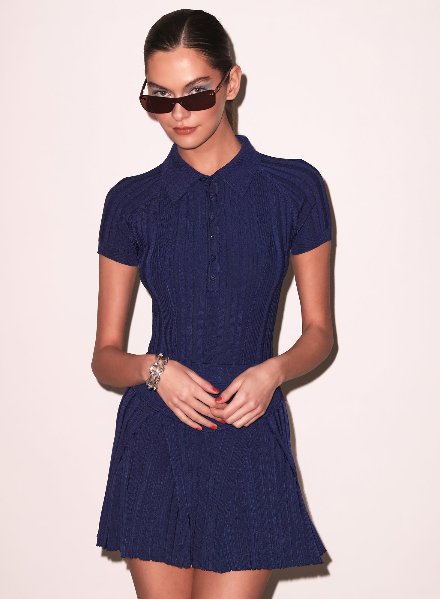 Fleur du Mal Night Sky Rib Flared Skirt