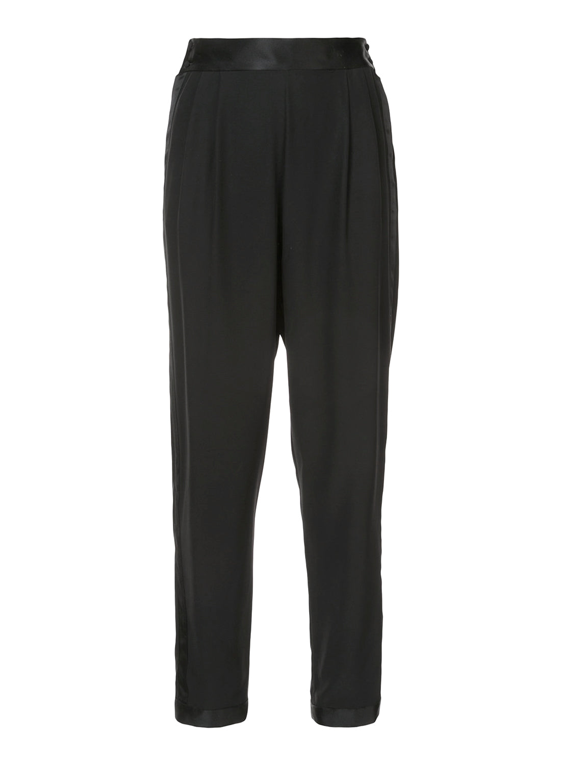Fleur du Mal Black Pleated Tuxedo Pant