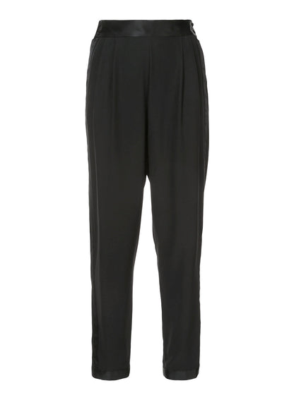 Fleur du Mal Black Pleated Tuxedo Pant
