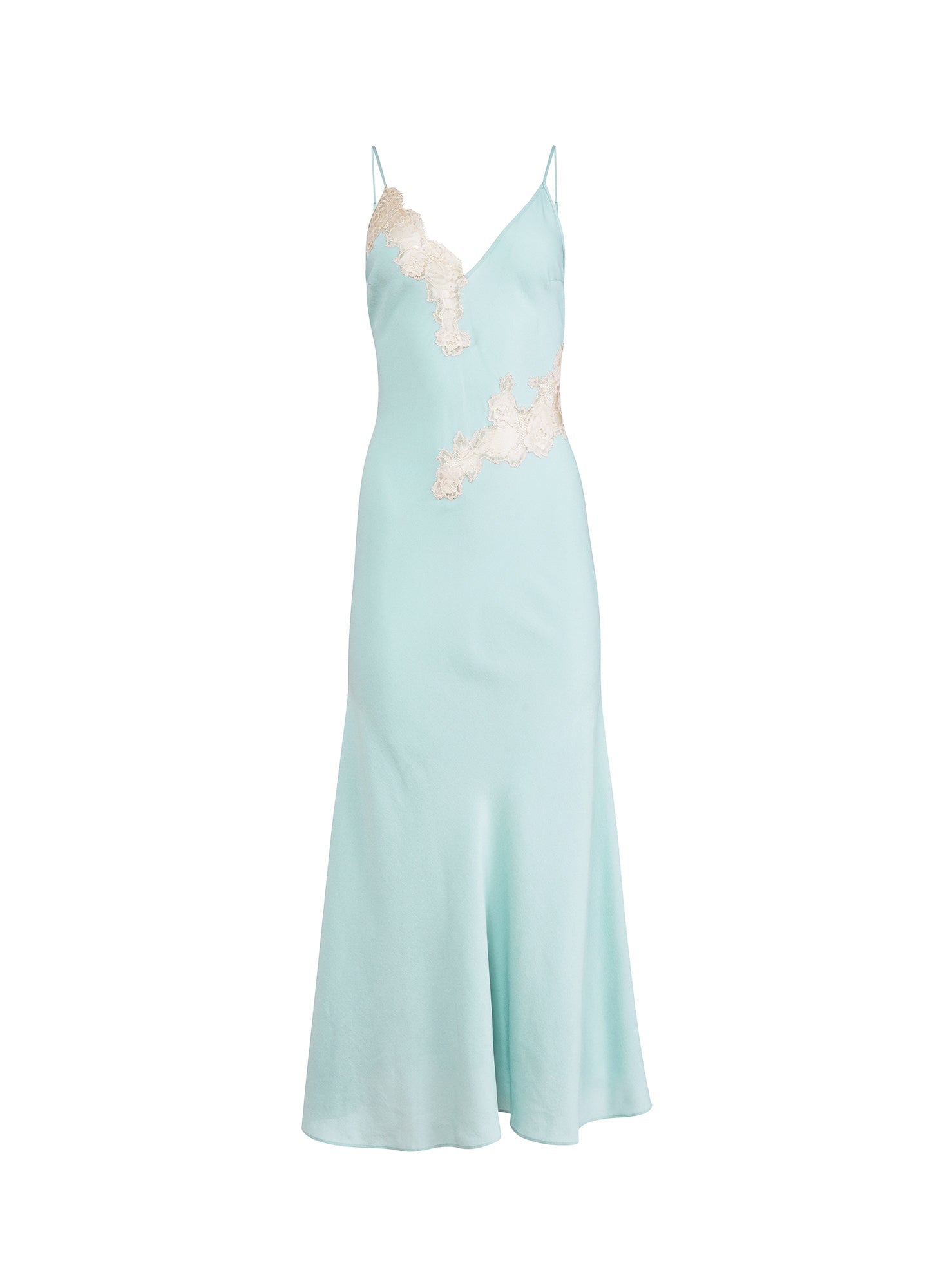 Fleur du Mal Frosted Mint Juliet Lace Maxi Dress
