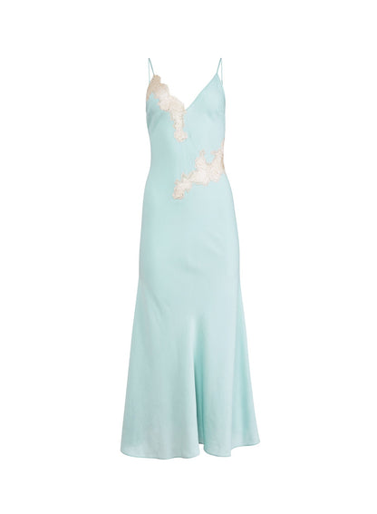 Fleur du Mal Frosted Mint Juliet Lace Maxi Dress