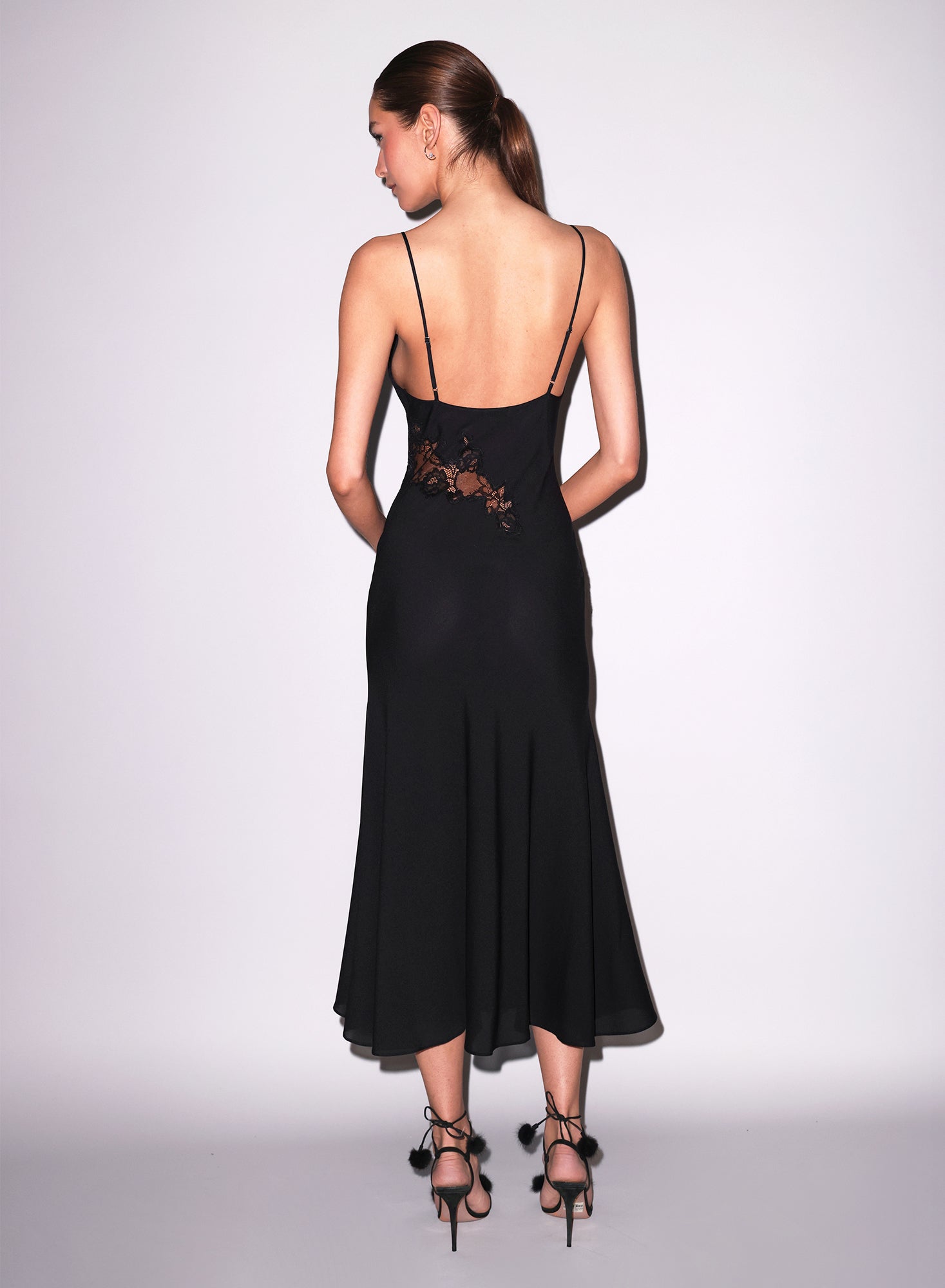 Fleur du Mal Black Juliet Lace Maxi Dress