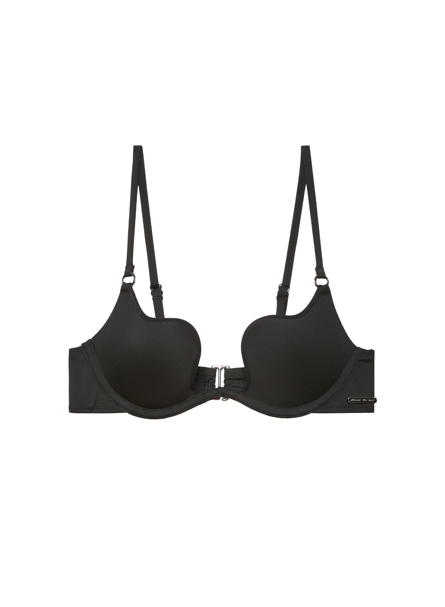 Fleur du Mal Black Seduce U-Plunge Bikini Top