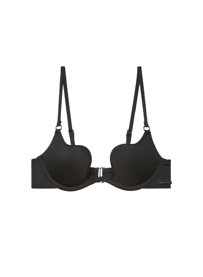 Fleur du Mal Black Seduce U-Plunge Bikini Top