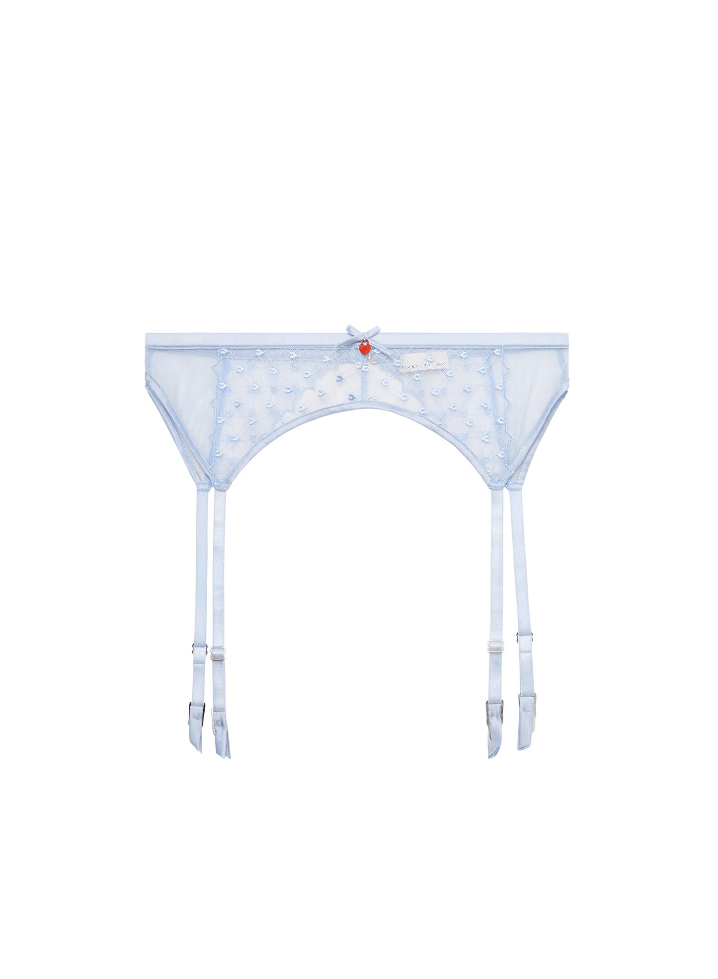 Fleur du Mal Love Lock Embroidery Garter Belt