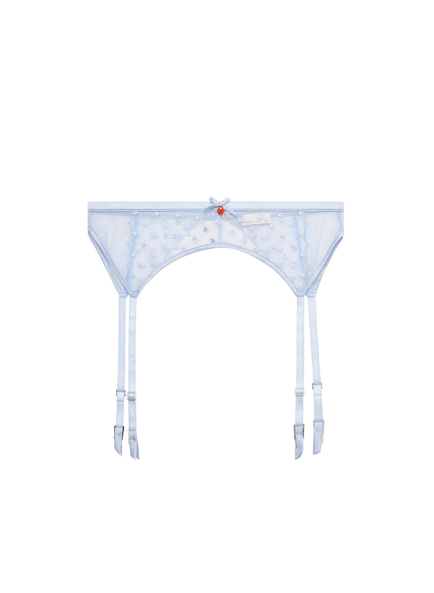 Fleur du Mal Love Lock Embroidery Garter Belt