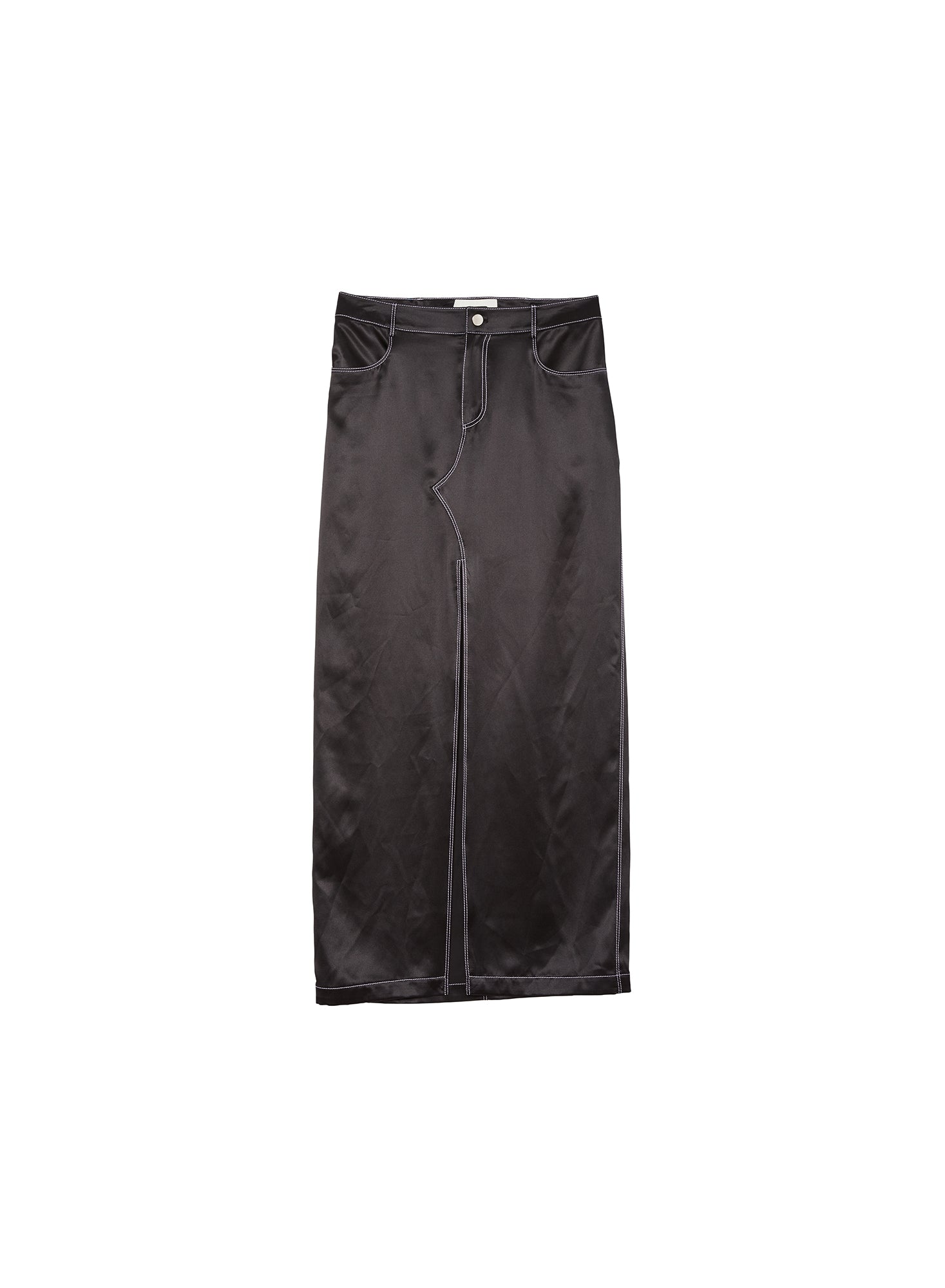 Fleur du Mal Black Silk Maxi Skirt
