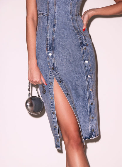 Fleur du Mal Acid Denim Undo Me Dress