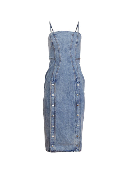 Fleur du Mal Acid Denim Undo Me Dress