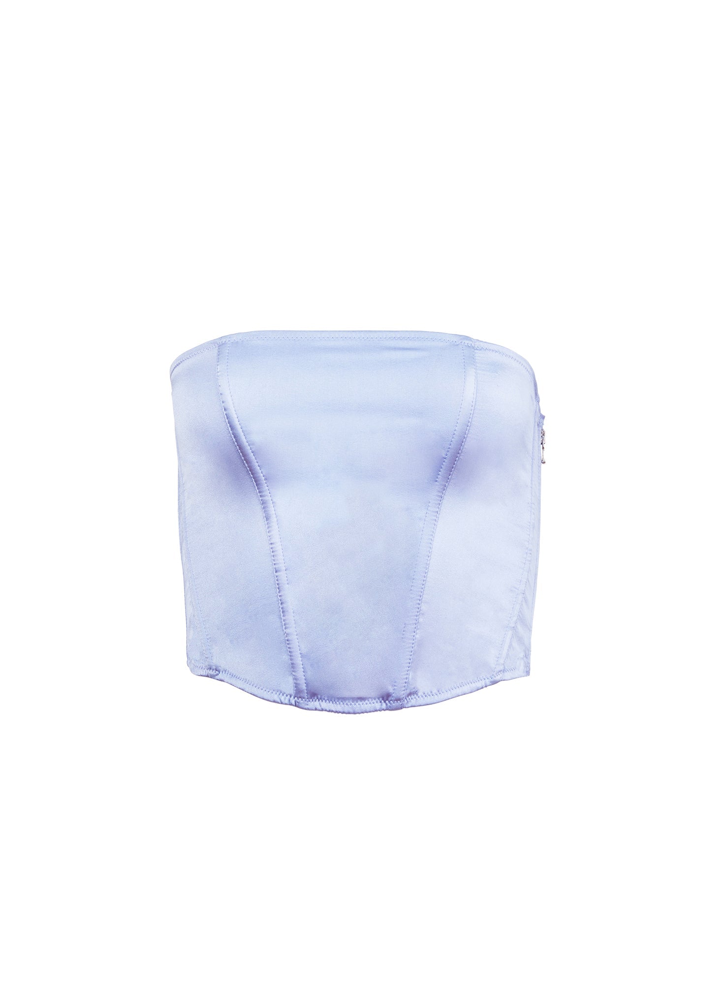 Fleur du Mal Pastel Sky Silk Corset Top