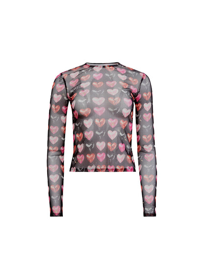 Fleur du Mal Black Heartbreaker Long Sleeve Top