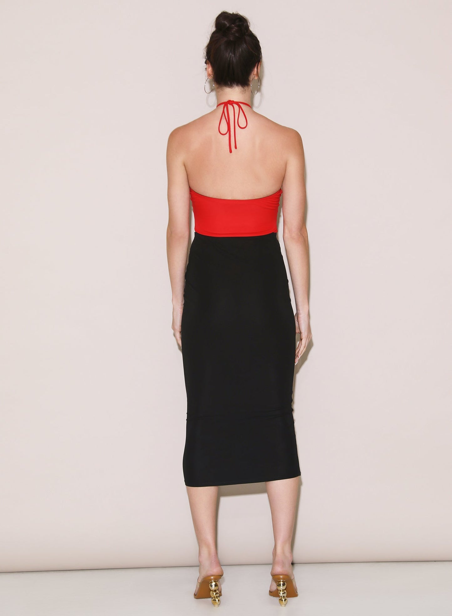 Fleur du Mal Black Jersey Lace Up Skirt