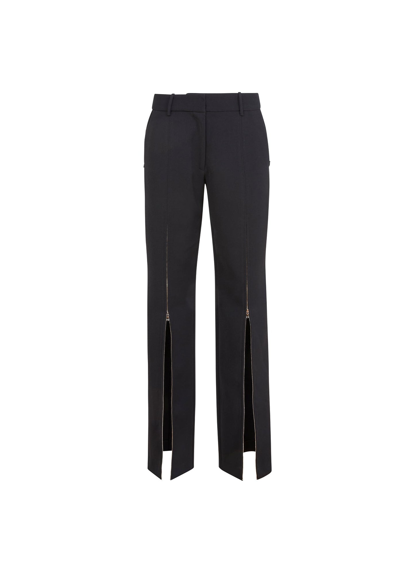 Fleur du Mal Black Zipper Split Hem Pant
