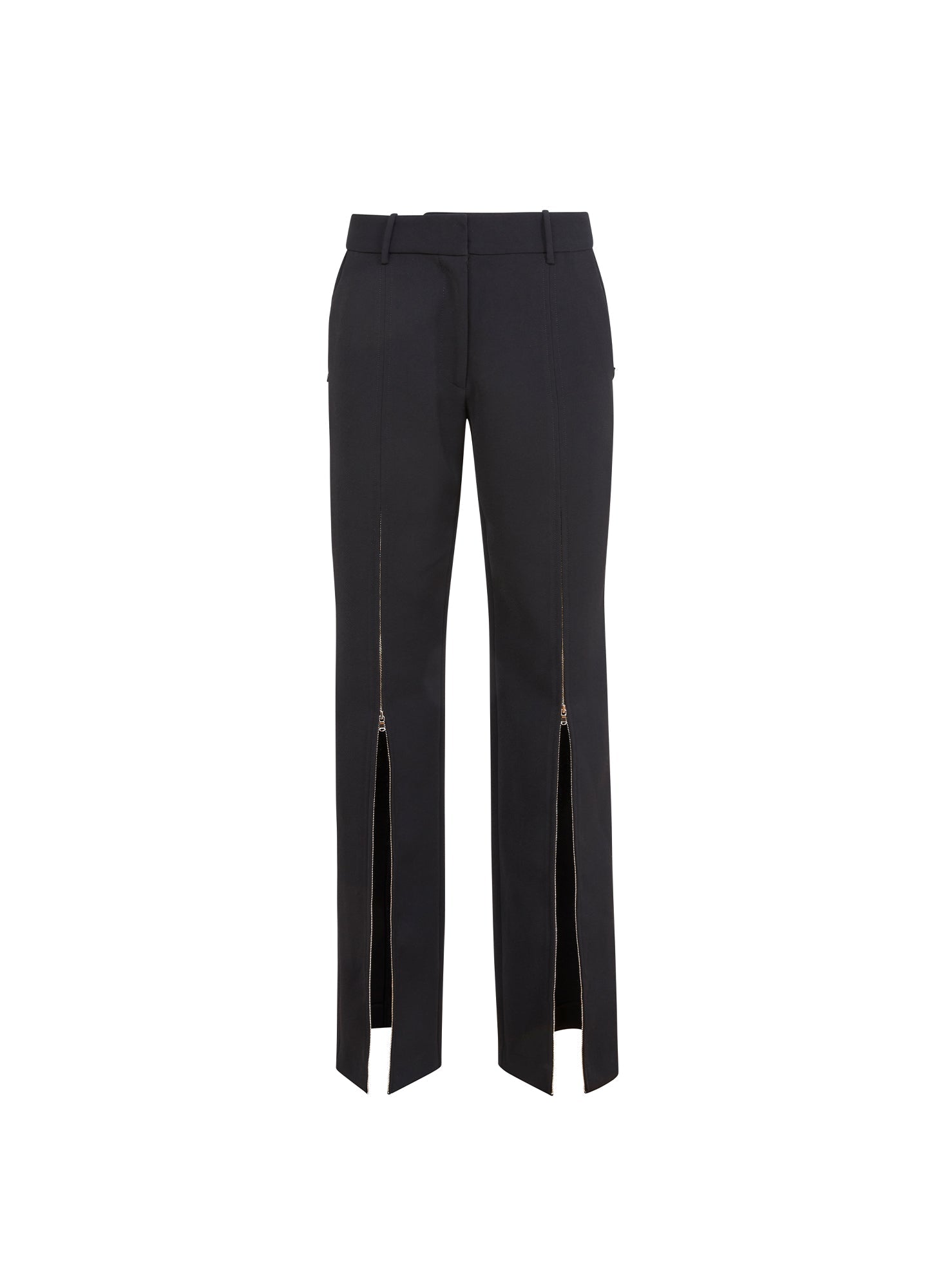 Fleur du Mal Black Zipper Split Hem Pant