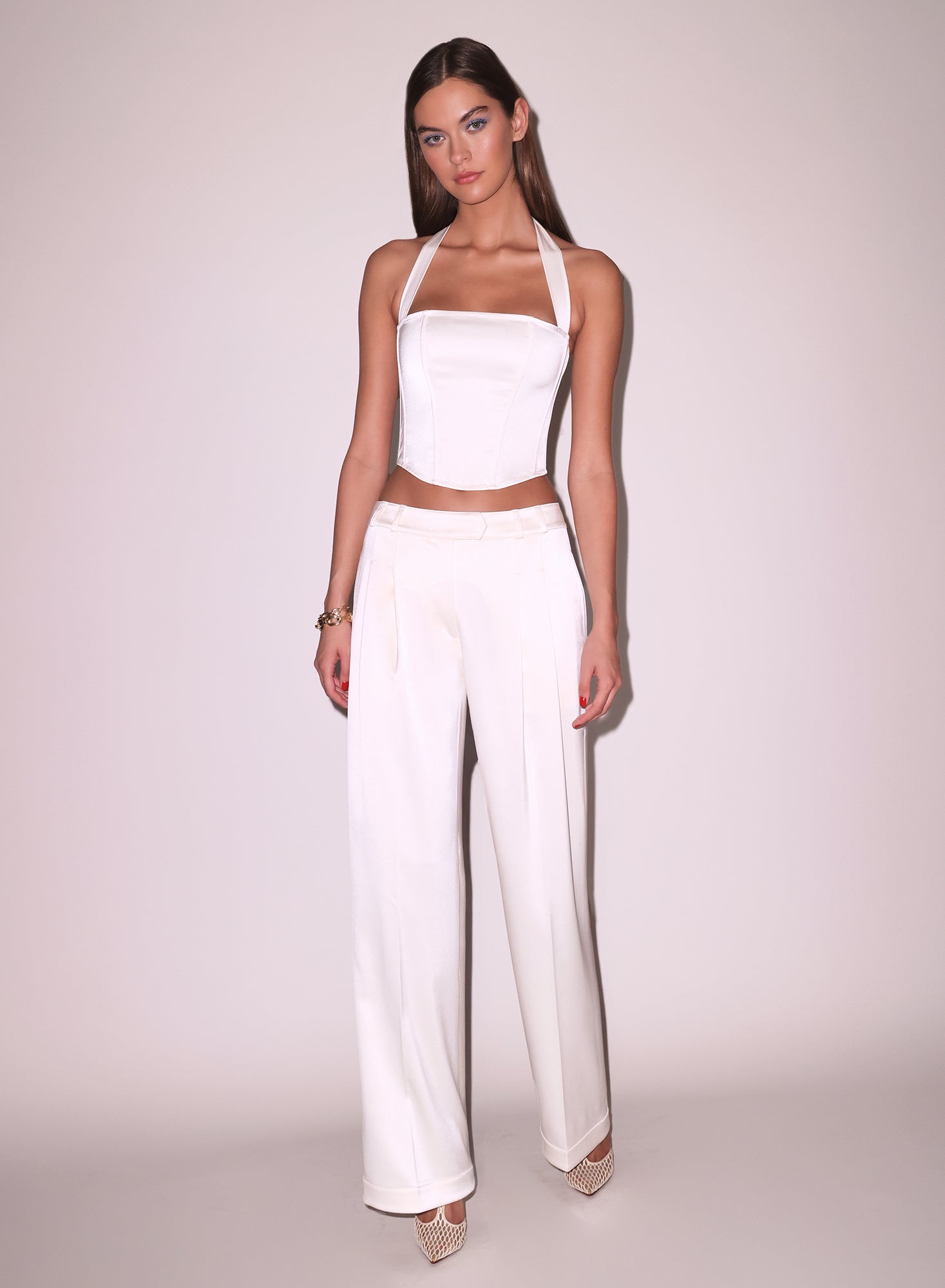 Fleur du Mal Vanilla Satin Trouser
