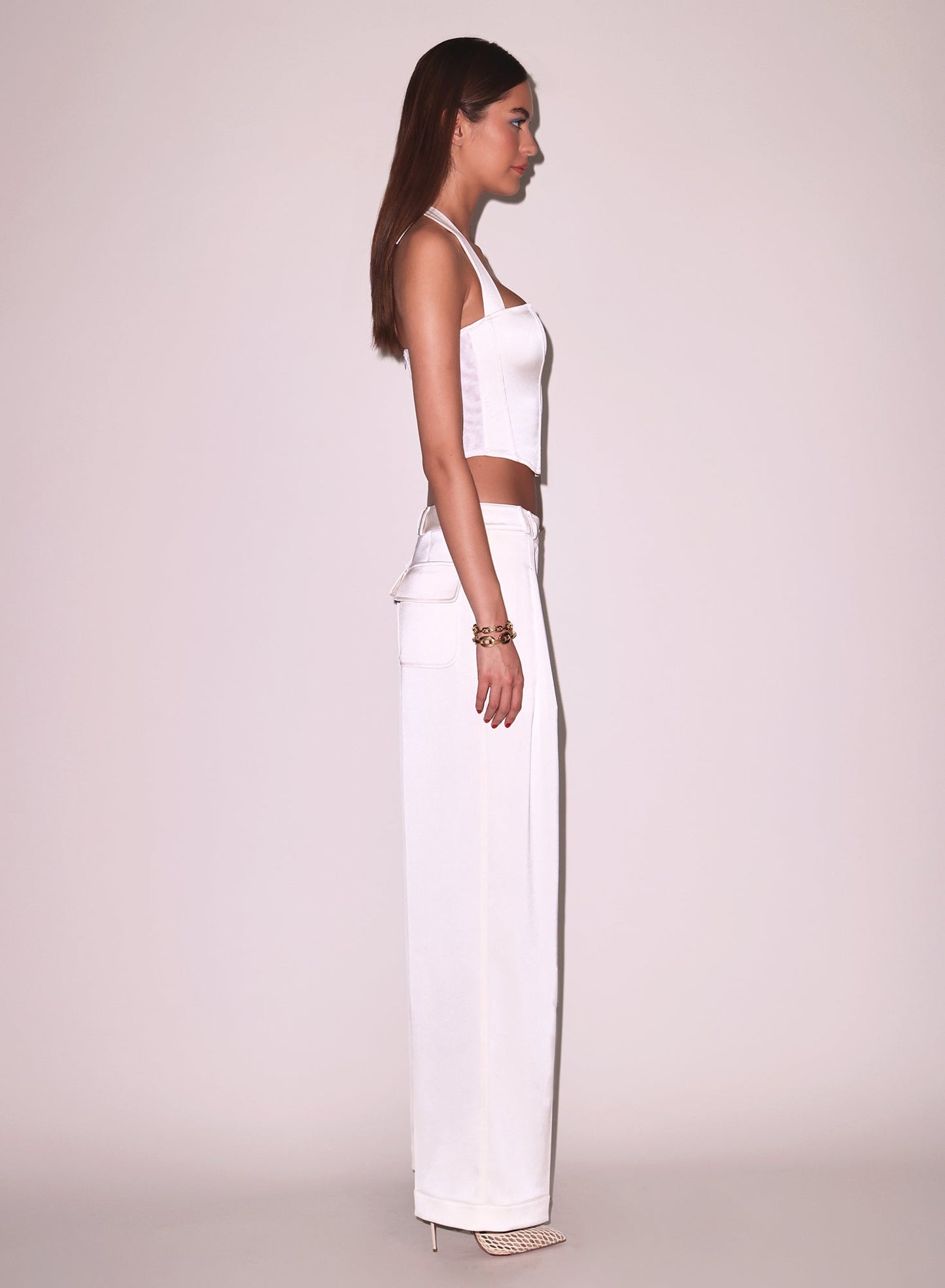Fleur du Mal Vanilla Satin Trouser