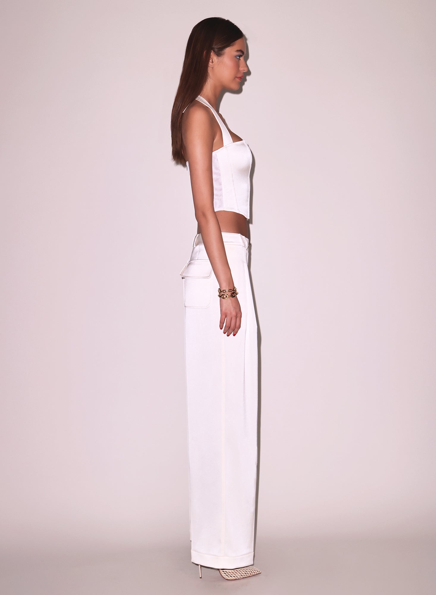 Fleur du Mal Vanilla Satin Trouser