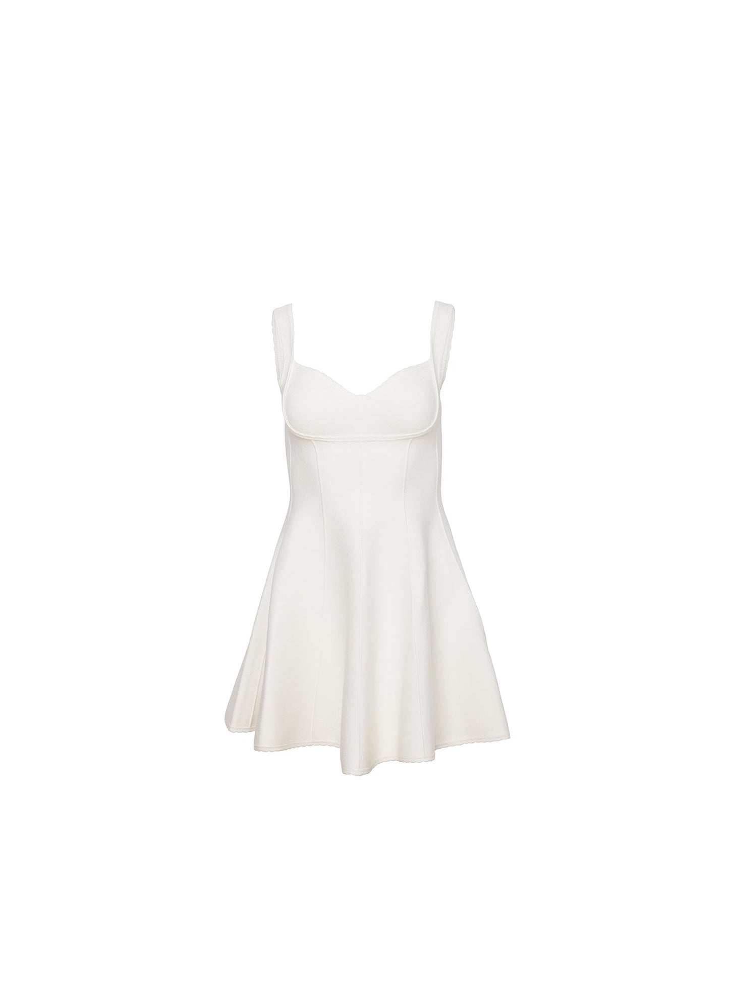 Fleur du Mal Ivory Brigette Flared Dress Best Selling Mini Dress