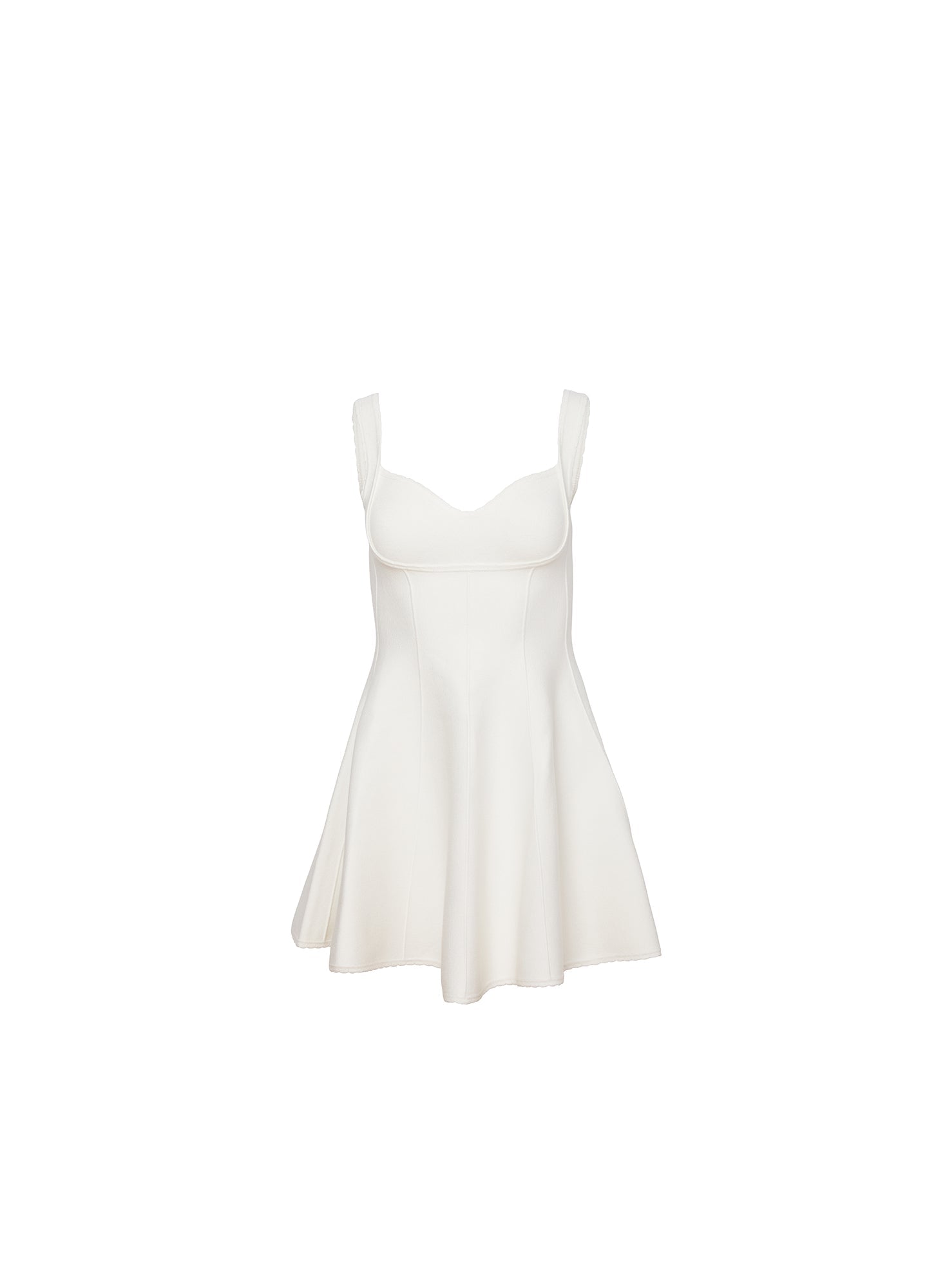 Fleur du Mal Ivory Brigette Flared Dress Best Selling Mini Dress
