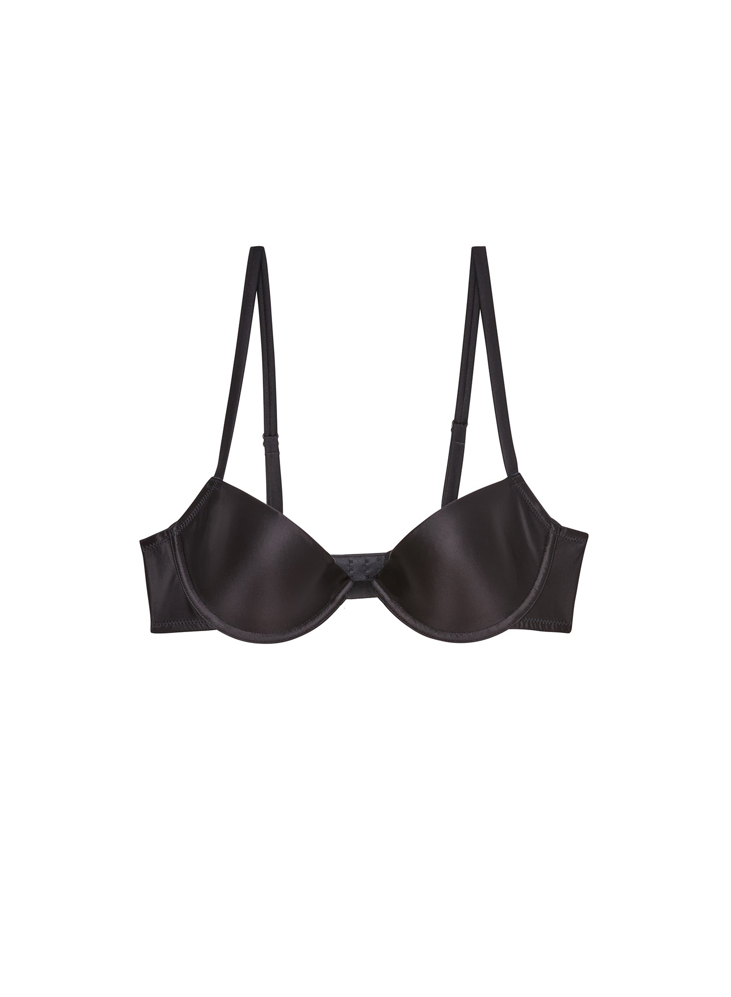 Fleur du Mal Black Le Gloss T-Shirt Bra