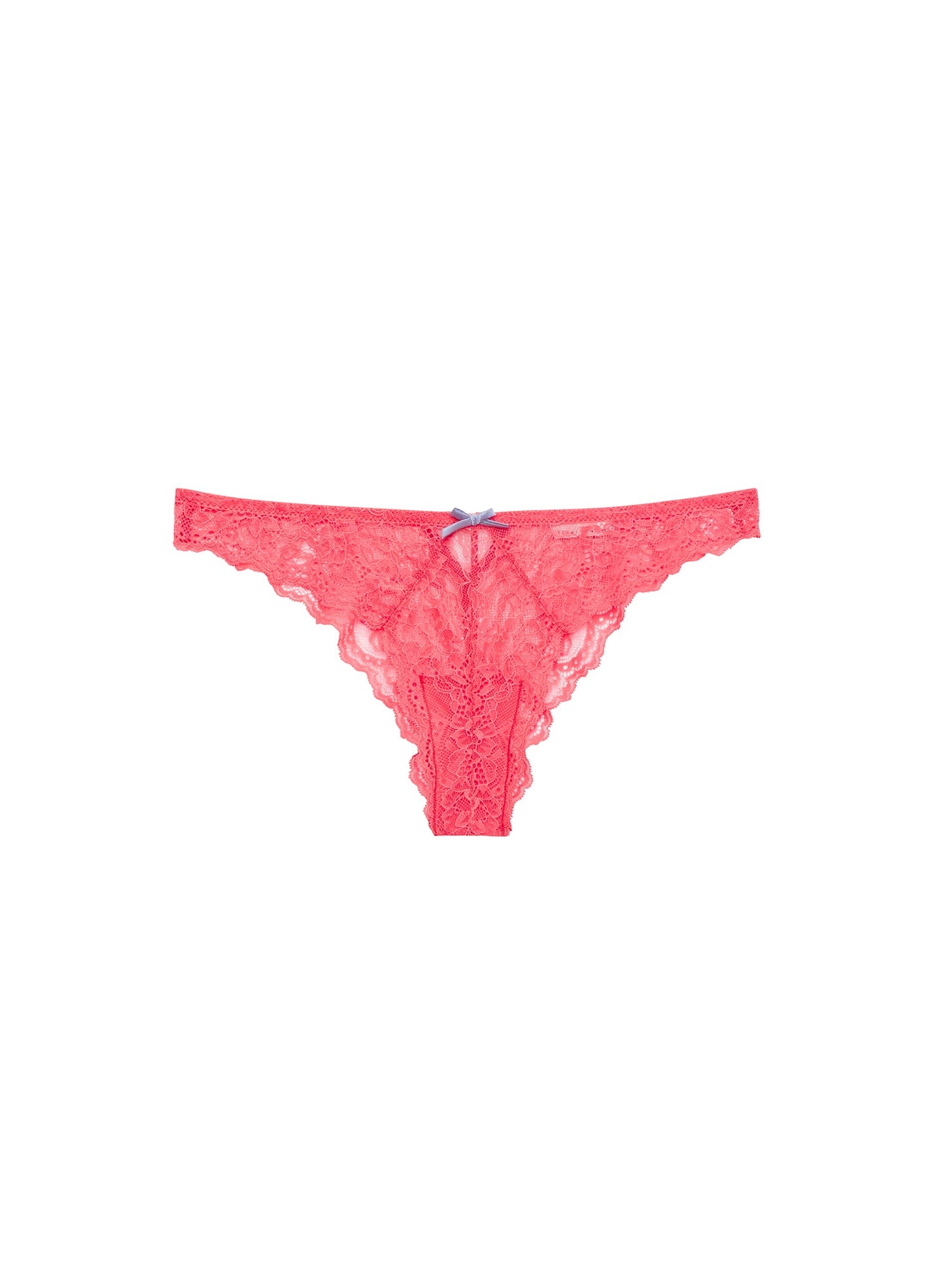 Fleur du Mal Neon Coral Bianca Lace Cheeky