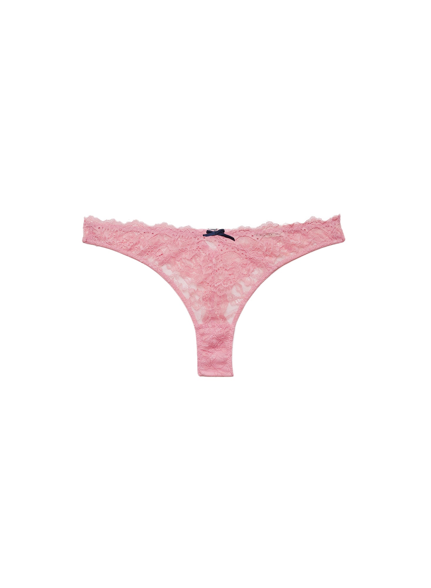 Fleur du Mal Pink Lady Bianca Lace Thong