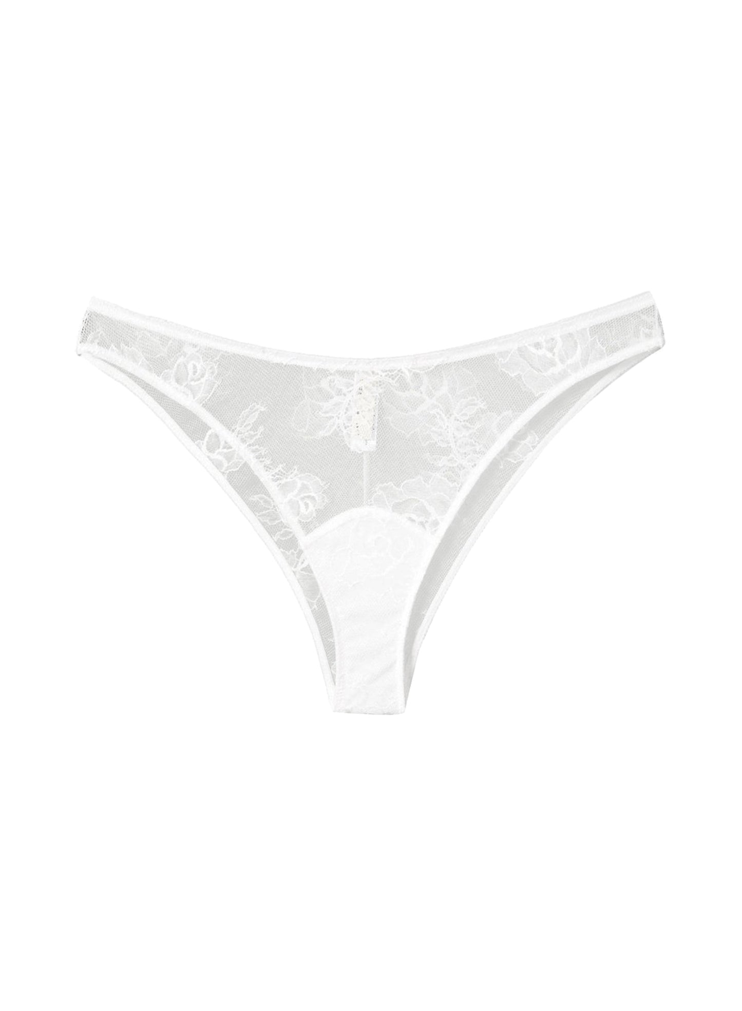 Fleur du Mal White Bouquet Lace Cheeky