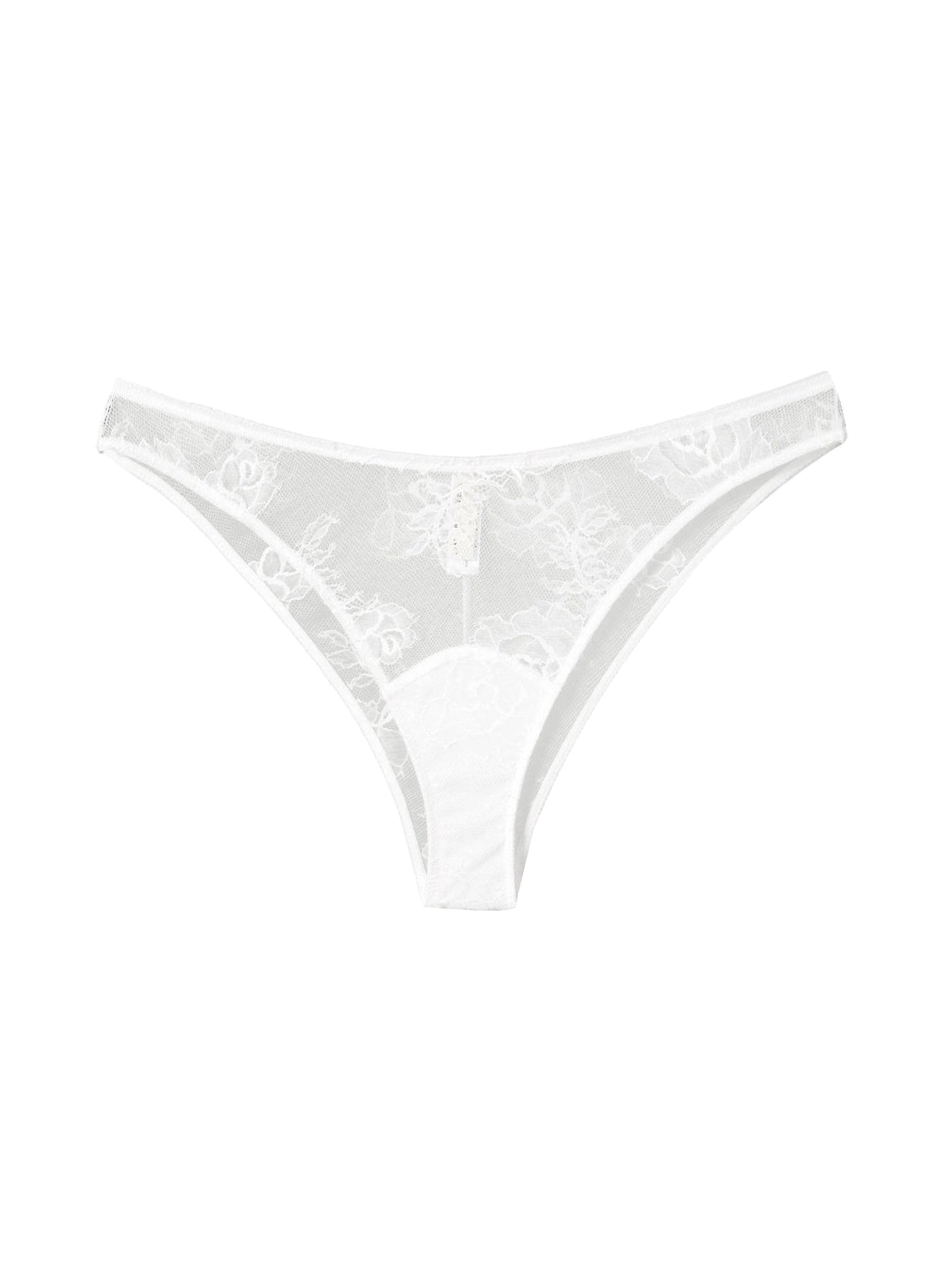 Fleur du Mal White Bouquet Lace Cheeky