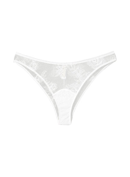 Fleur du Mal White Bouquet Lace Cheeky