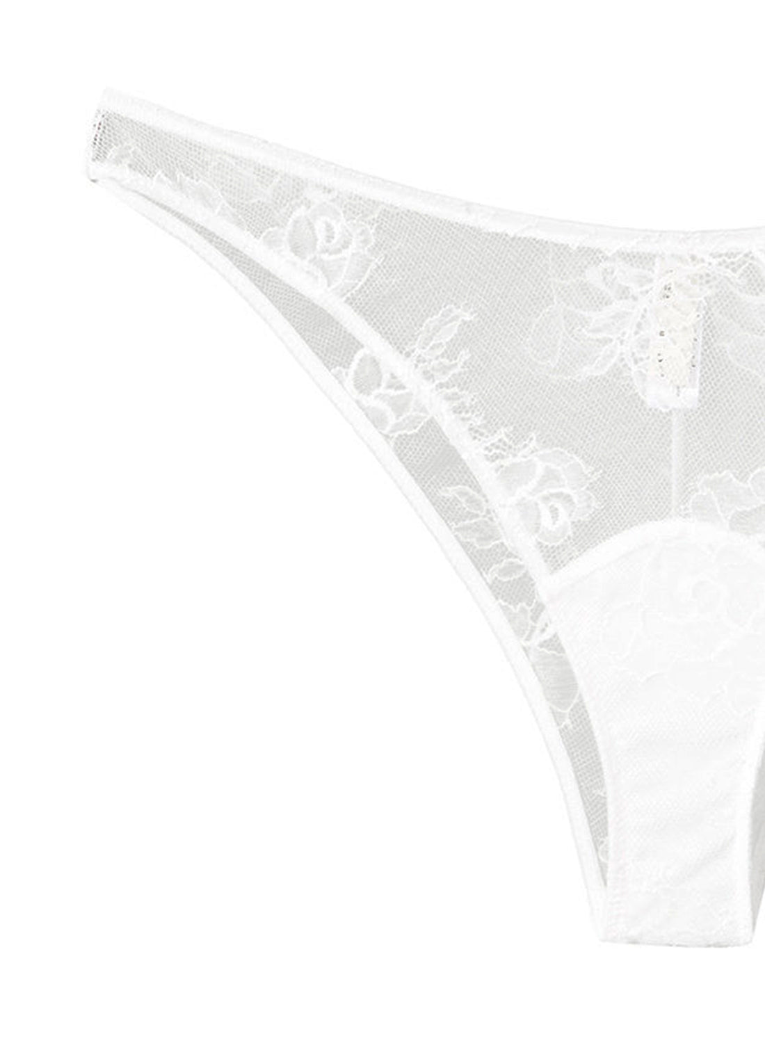 Fleur du Mal White Bouquet Lace Cheeky