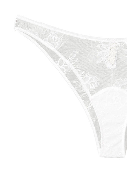 Fleur du Mal White Bouquet Lace Cheeky