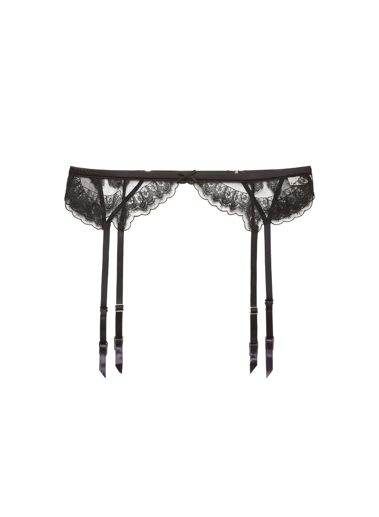 Fleur du Mal Black Mila Garter Belt