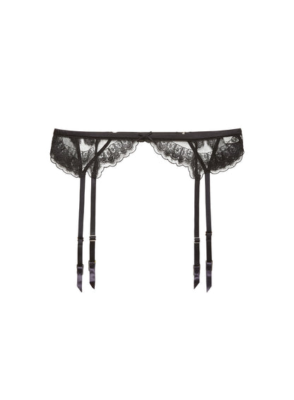 Fleur du Mal Black Mila Garter Belt