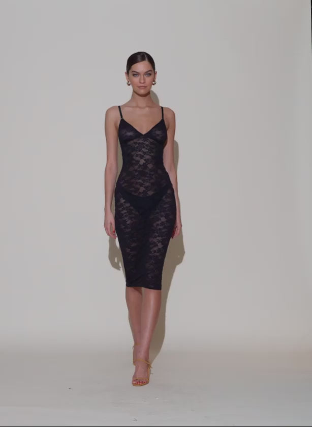 Fleur du Mal Le Stretch Lace Slip Dress