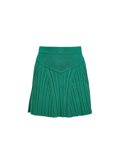 Fleur du Mal Lucky Green Rib Flared Skirt