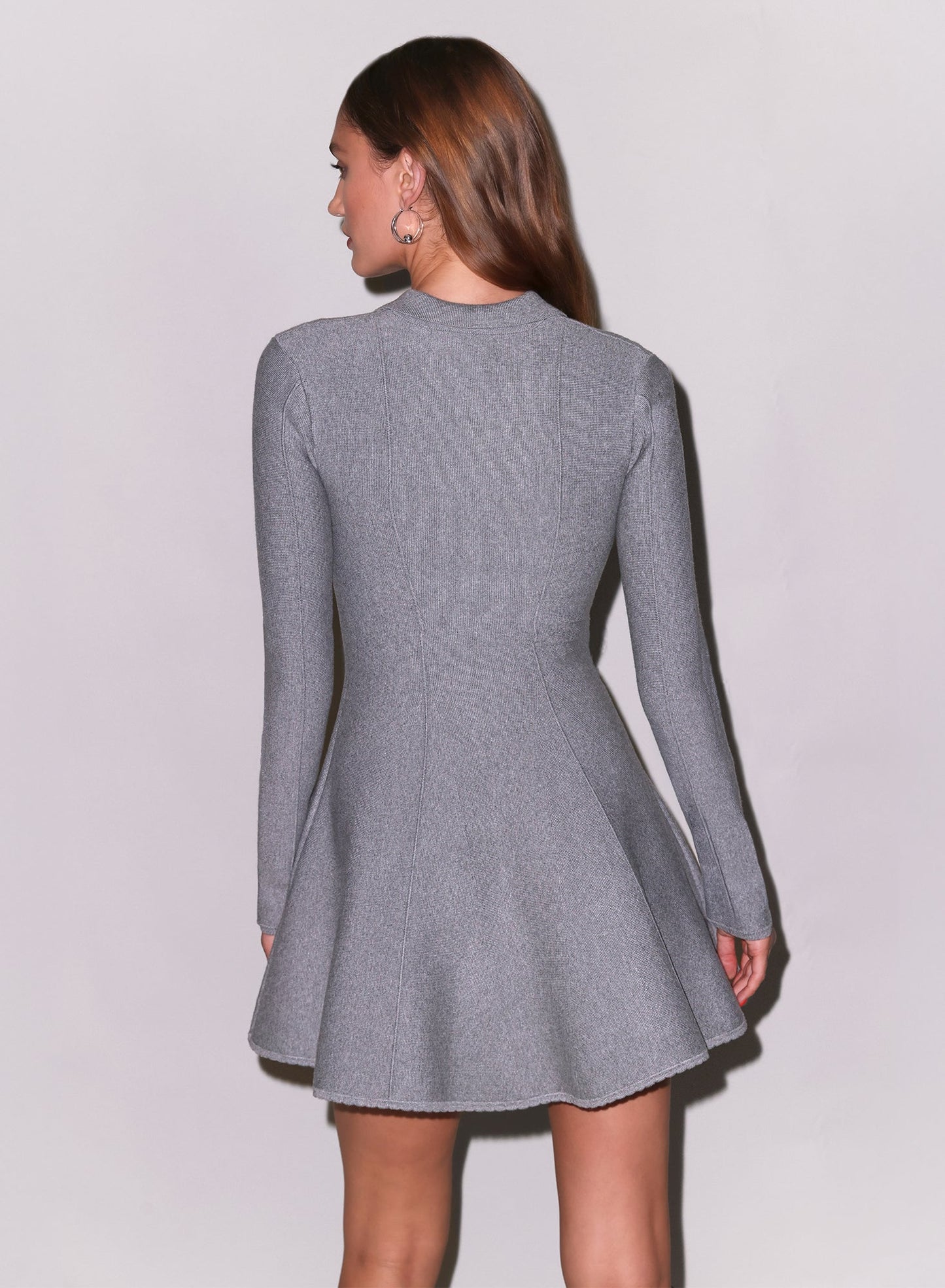 Fleur du Mal Medium Heather Grey Henley Flared Corset Dress