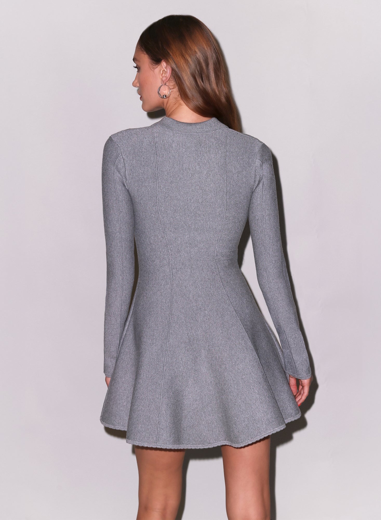 Fleur du Mal Medium Heather Grey Henley Flared Corset Dress