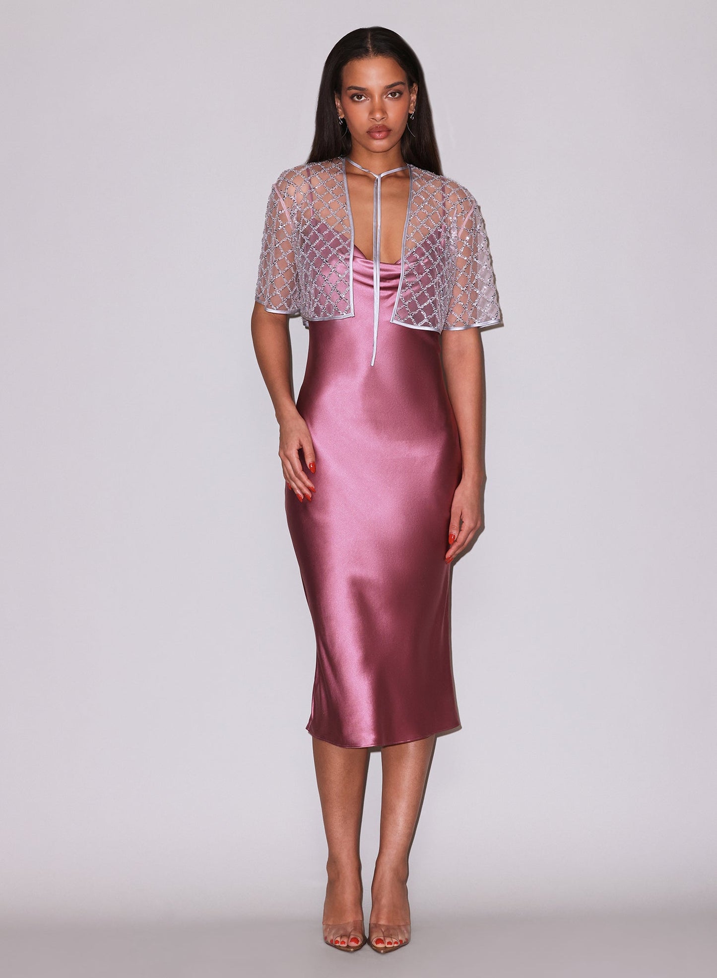 Fleur du Mal Silver Embellished Cape