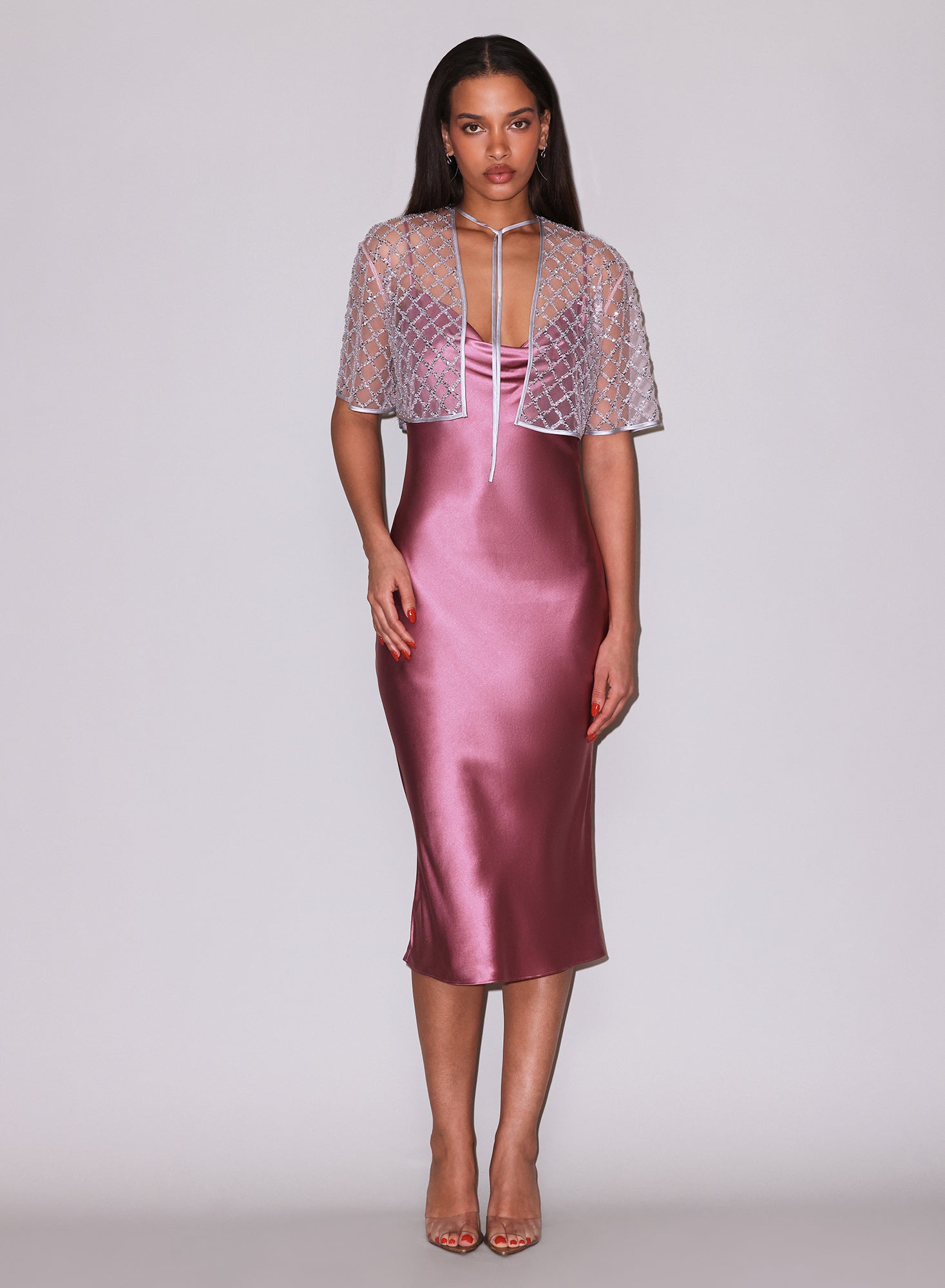 Fleur du Mal Silver Embellished Cape