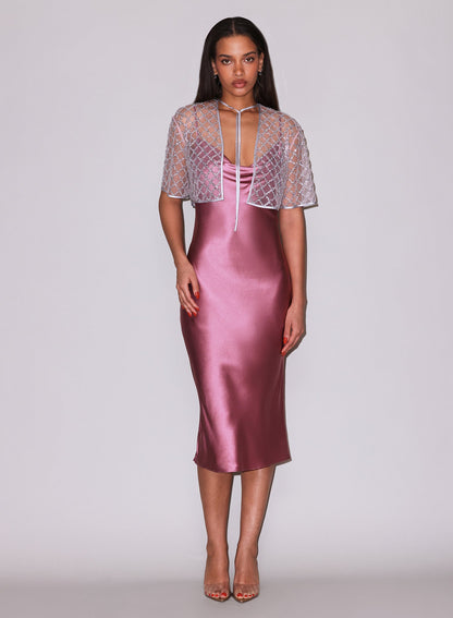 Fleur du Mal Silver Embellished Cape