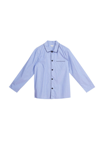 Fleur du Mal Pacific Blue Poplin PJ Top