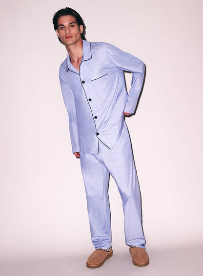 Fleur du Mal Pacific Blue Poplin PJ Pant