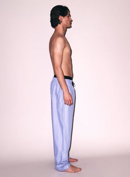 Fleur du Mal Pacific Blue Poplin PJ Pant