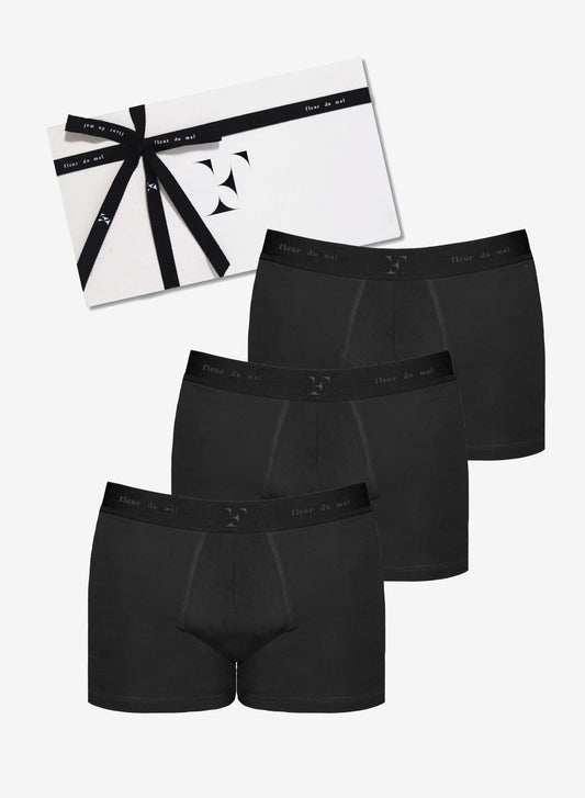 Fleur du Mal Men's Black Boxer 3-Pack