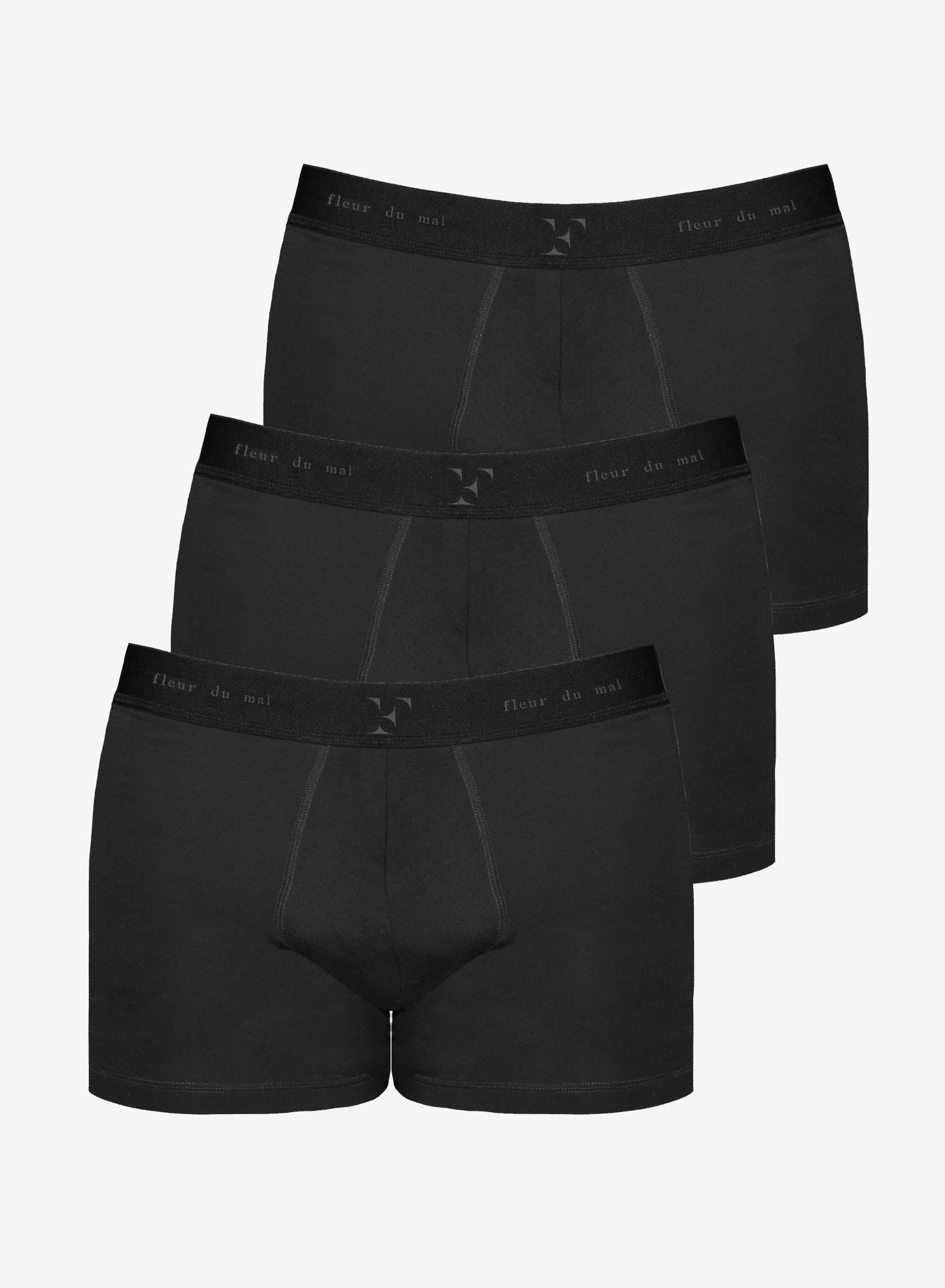 Fleur du Mal Men's Black Boxer 3-Pack