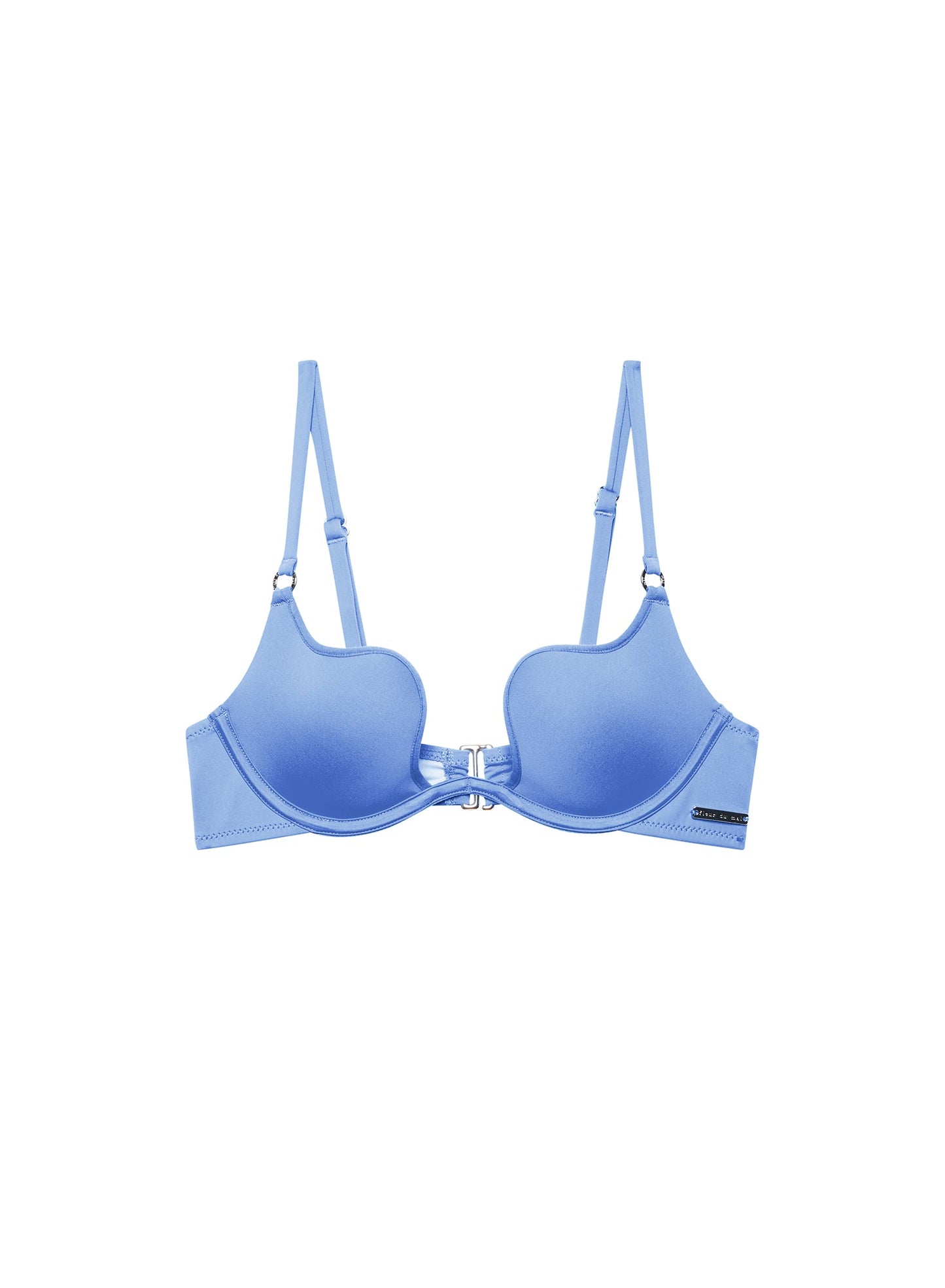 Fleur du Mal Mediterranean Blue Seduce U-Plunge Bikini Top