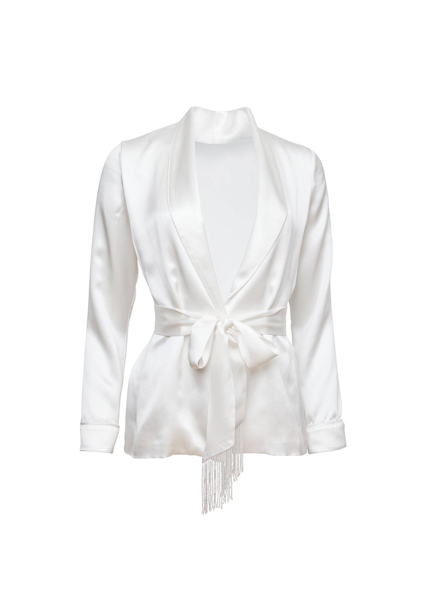 Fleur du Mal Ivory Bianca Smoking Jacket
