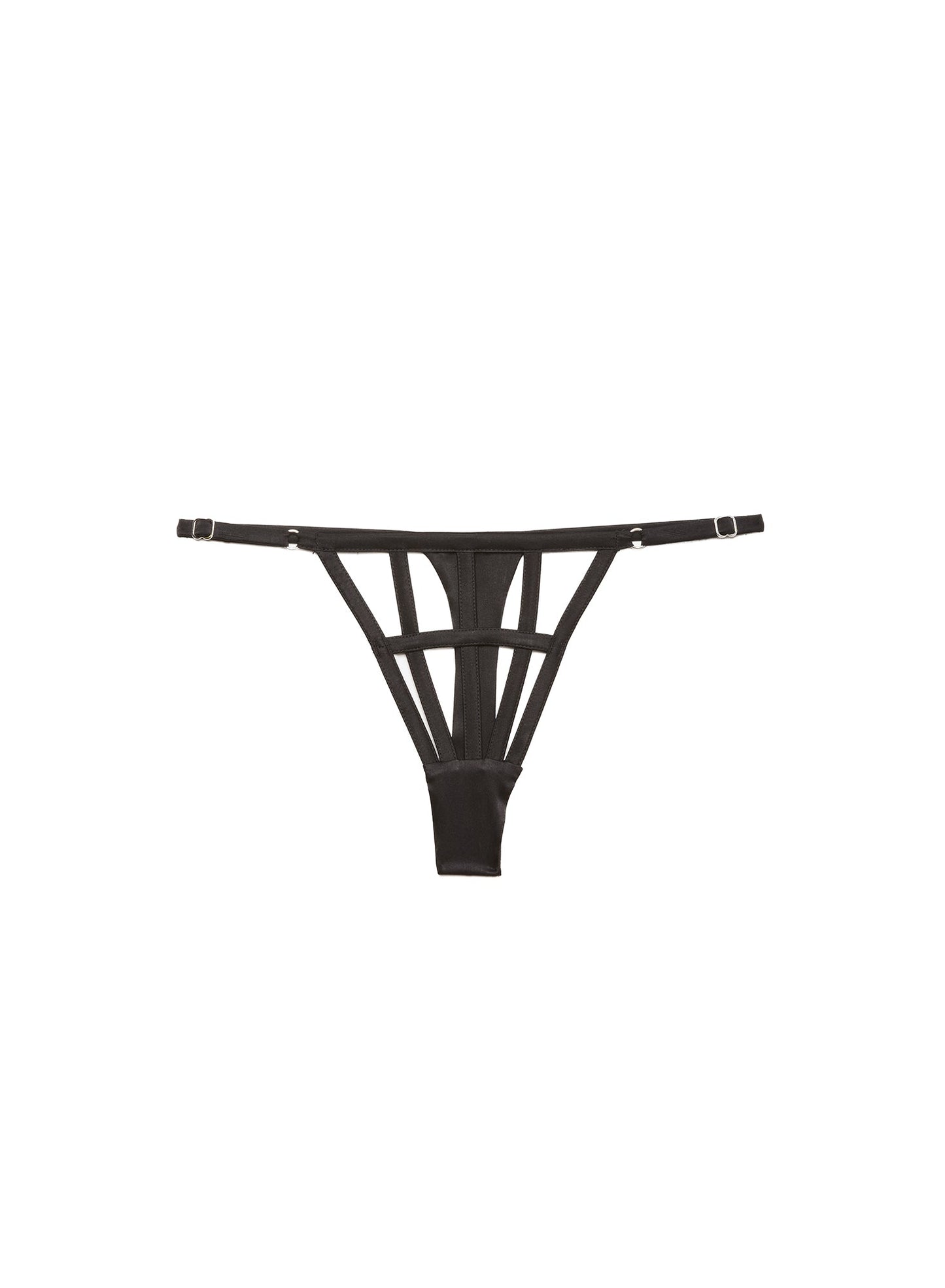 Fleur du Mal Black Caged Thong